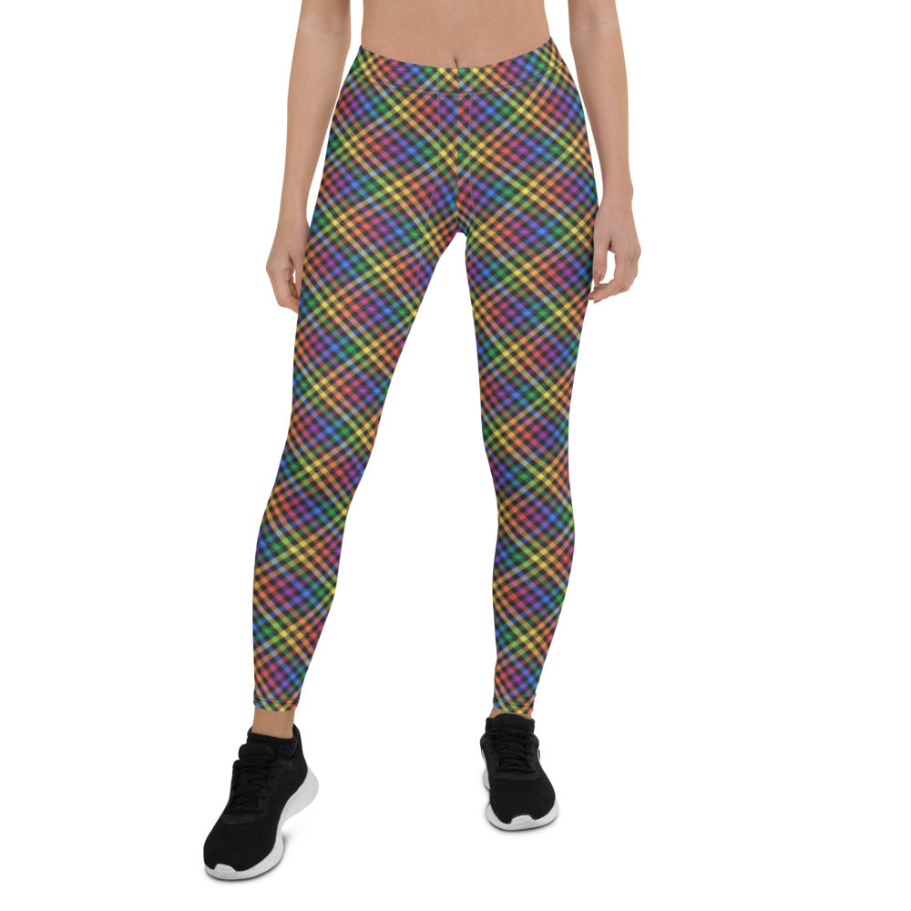 RAINBOW COLLECTION: Tartan Gingham Adult Leggings