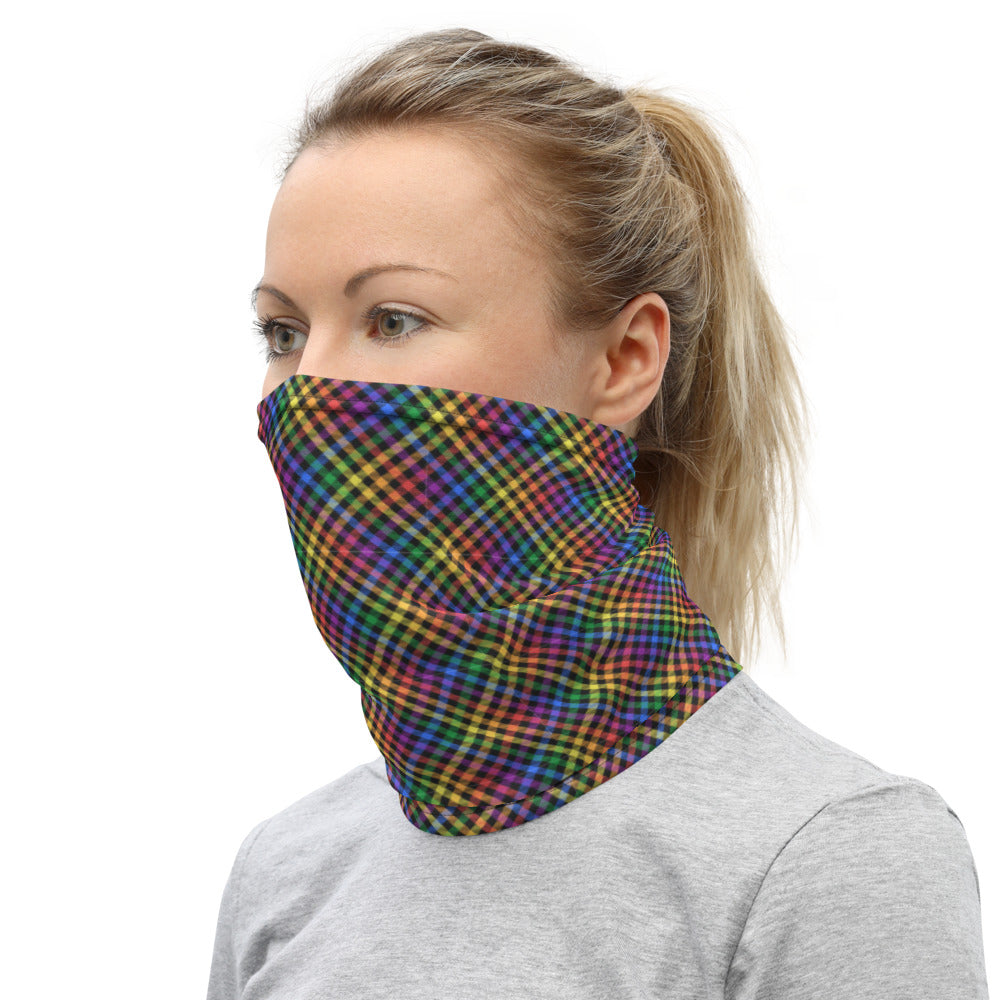 Rainbow Collection: Gingham Rainbow Neck Gaiter