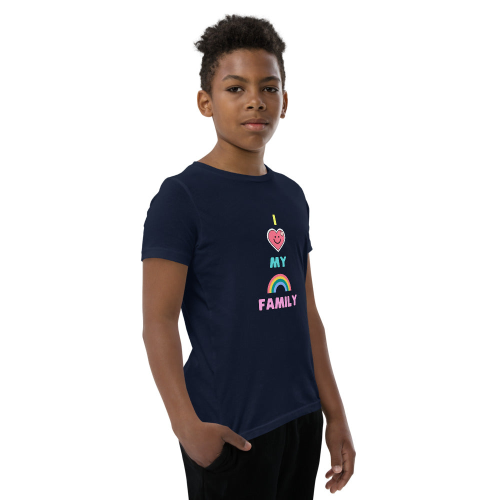 I LOVE MY RAINBOW FAMILY: Youth Short Sleeve T-Shirt