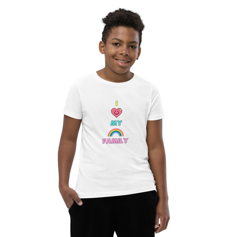 I LOVE MY RAINBOW FAMILY: Youth Short Sleeve T-Shirt